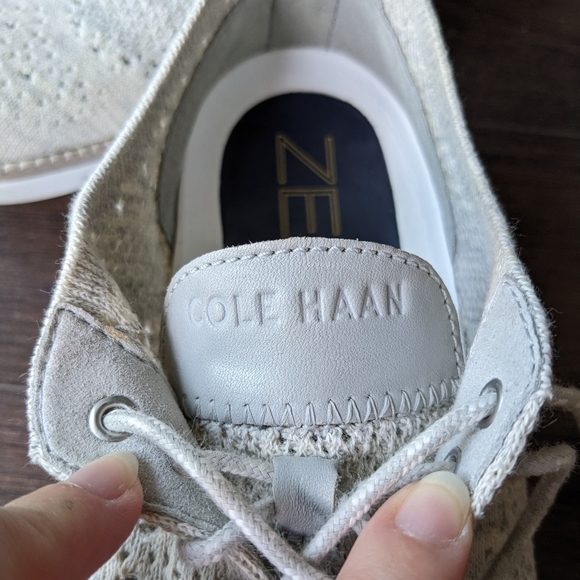 Men's Cole Haan ZEROGRAND Wingtip Oxford Stitchlite in Light Heathered Oatmeal - Picture 8 of 9